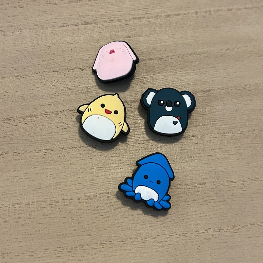 Squishmallows Shoe Charms Set Of 4 Shoe Jewelry Baby Shark Octopus Koala Bunny